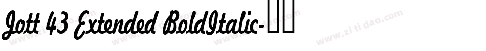 Jott 43 Extended BoldItalic字体转换